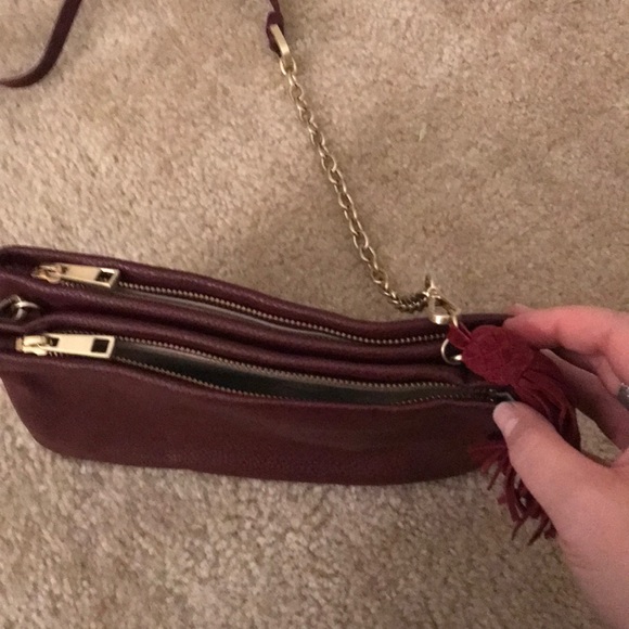 Burgundy bag with tassel from Ann Taylor - Picture 3 of 5